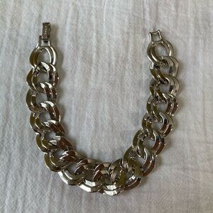 Monet‎ Vintage Silver Tone Chain Link Bracelet